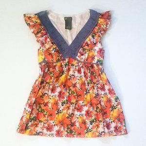 Anthropologie Fei Top, sleeveless, floral, size 2